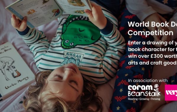 Coram  Beanstalk and Very.co.uk World Book Day competition to win bundles of arts & crafts materials from Crayola!